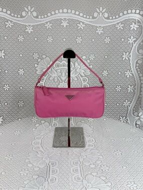 Prada Hot Pink Nylon Shoulder Bag